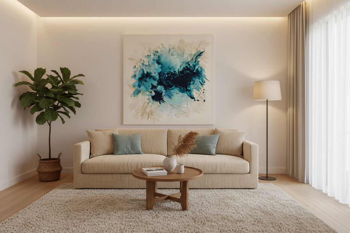 Ocean Cosmos – unframed on wall